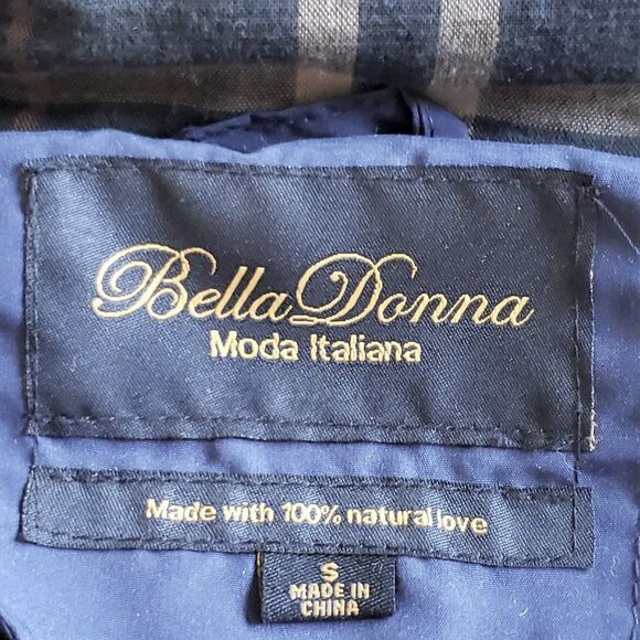 Bella Donna Moda Italiana Lightweight Jacket Hooded Utility S Navy Blue - Picture 3 of 9